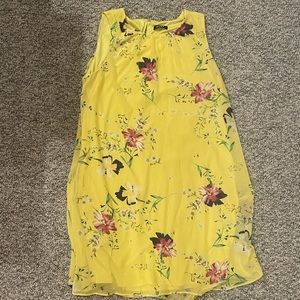 DKNY yellow floral dress, size 10/12
